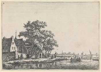 Friedhof am Ufer des Gewässers (Nr. 2 aus einer Serie von 12 Drucken)