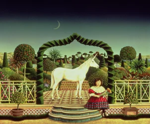 Mädchen mit Einhorn, 1980
