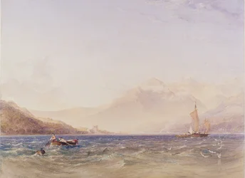 Das Ende von Loch Fyne, mit Dindarra Castle, 1850