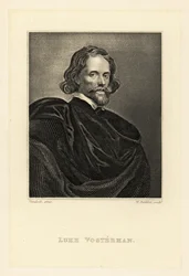 Porträt von Lucas Vorsterman dem Älteren, Barockstecher