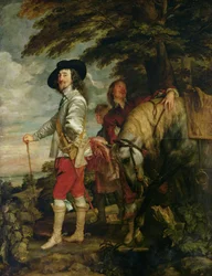 König Karl I. (1600-49) von England auf der Jagd, ca. 1635