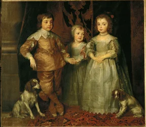 Porträts der drei ältesten Kinder von Karl I., König von England: Charles, James und Mary