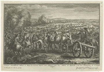 Angriff der Alliierten auf einen französischen Artillerietransport, 1747