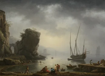 Mittelmeerküstenlandschaft, 1746