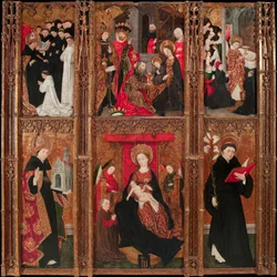 Altarbild der Jungfrau, des heiligen Augustinus und des heiligen Nikolaus von Tolentino