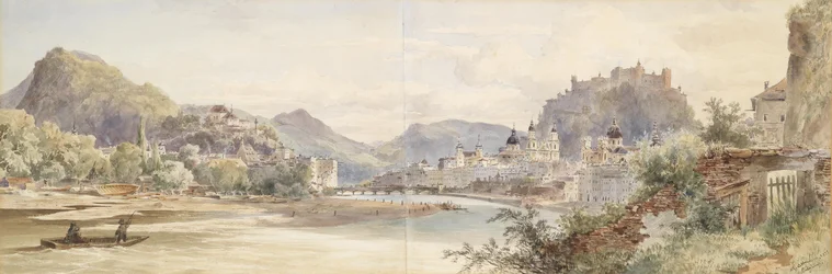 Panorama der Stadt Salzburg mit der Festung Hohensalzburg
