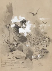 Illustration zum Gedicht Der Todesengel von M. Lermontov, 1898