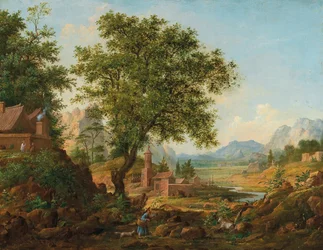 Chinesische Landschaft mit Staffage, 1830-1840er Jahre