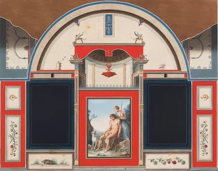 Wandgemälde eines römischen Hauses auf dem Gelände der Villa Negroni in Rom, Venus und der verwundete Adonis