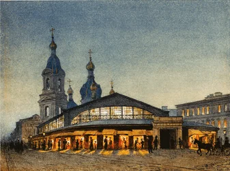Der Heuplatz und die Erlöserkirche in Sankt Petersburg