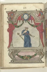 Szene mit Personifikation der Vorsehung (Providentia), 1578