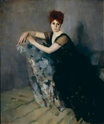 Dame in Schwarz