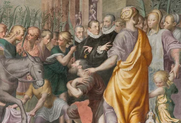 Apsis, Einzug Jesu in Jerusalem (Detail)