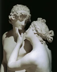Venus und Adonis von Antonio Canova, Marmorfigurengruppe (Detail)