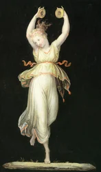 Frau spielt Kastagnetten