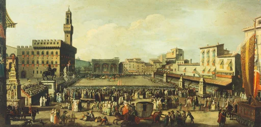 Fest auf der Piazza della Signoria von Antonio Cioci