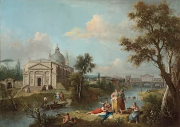 Italienische Flusslandschaft