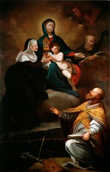 Jungfrau mit Kind, mit St. Erasmus von Formia, St. Augustinus von Hippo und St. Klara