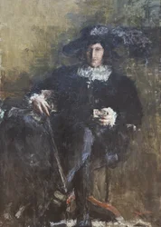 Sitzender Musketier, ca. 1920
