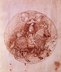 Entwurf der Medaille von Alfonso von Aragon