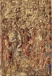 Johannes der Täufer vor den Hohepriestern und Leviten, Wandteppich mit Szenen aus dem Leben des Heiligen