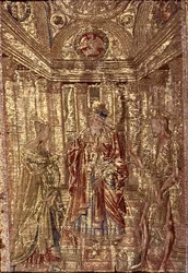 Johannes der Täufer von Herodes beschuldigt, Wandteppich mit Szenen aus dem Leben des Heiligen