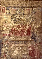 Die Geburt von Johannes dem Täufer, Wandteppich mit Szenen aus dem Leben des Heiligen