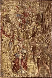 Das Treffen zwischen St. Johannes dem Täufer und dem Hohepriester, Wandteppich, der Szenen aus dem Leben des Heiligen darstellt