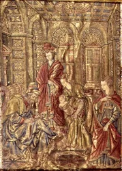 Die Namensgebung von Johannes dem Täufer, Wandteppich mit Szenen aus dem Leben des Heiligen