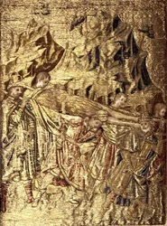 Die Überführung des Leichnams von Johannes dem Täufer, Wandteppich mit Szenen aus dem Leben des Heiligen