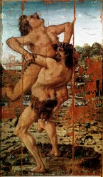 Die zwölf Arbeiten des Herkules: Herakles hebt den Riesen Antaios