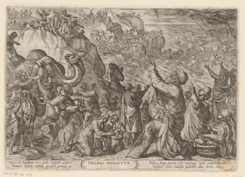Die Ägypter ertrinken im Roten Meer (Pharao mergitur, Alttestamentliche Kampfszenen)