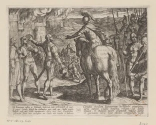 Die Römer verbrennen das niederländische Land