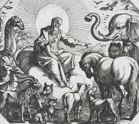 Gott erschafft die Landtiere