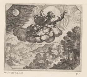 Gott erschafft die Sonne, den Mond und die Sterne (Serientitel: Die Schöpfung)