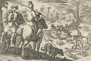 Straußenjagd, aus 