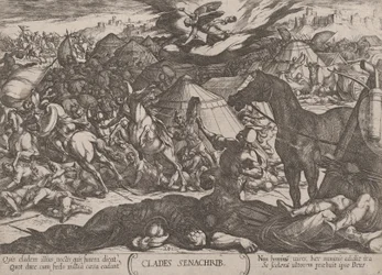 Tafel 21: Der Engel des Herrn besiegt die Armee von Sanherib, ca. 1590-ca. 1610