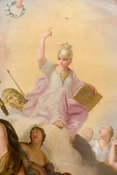 Minerva umgeben von den Künsten und Wissenschaften (Detail aus dem Bankettsaal)