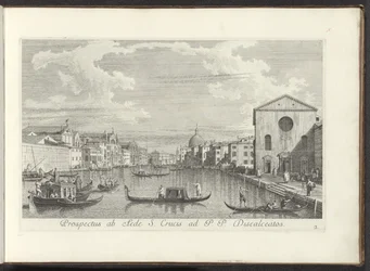 Ansicht des Canal Grande, der Santa Maria di Nazareth und der San Simeone Piccolo in Venedig