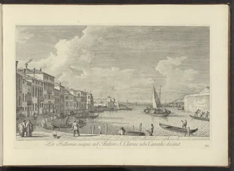 Ansicht des Canal Grande und der Kirche Santa Chiara in Venedig