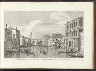 Ansicht des Canal Grande und des Turms von San Vitale in Venedig