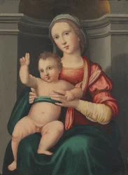 Madonna mit Kind in einer Nische