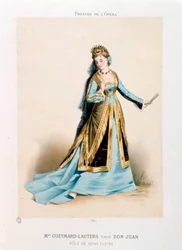 Sängerin Pauline Lauters-Gueymard als Dona Elvira in Mozarts Oper Don Giovanni (Don Juan)