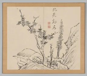 Doppelalbum mit Landschaftsstudien nach Ikeno Taiga, Band 2 Blatt 13, 18. Jahrhundert