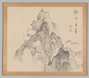 Doppelalbum mit Landschaftsstudien nach Ikeno Taiga, Band 2 Blatt 2, 18. Jahrhundert