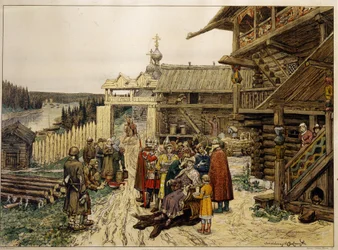 Feudales Gericht eines russischen Prinzen