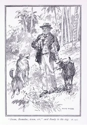 Runter Romulus, runter, sagte Ready zum Hund