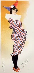 Geographie. Kostüm für den Karneval von Lüttich. Plakat von Armand Rassenfosse, Belgien