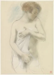 Stehende nackte Frau