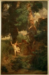 Syrinx von Pan verfolgt